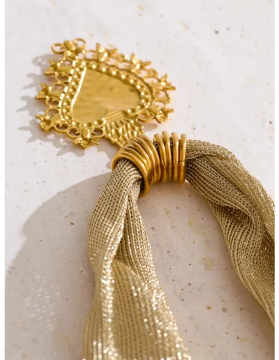 WP.Woven Chain Heart Necklace – Tender Warmth.7