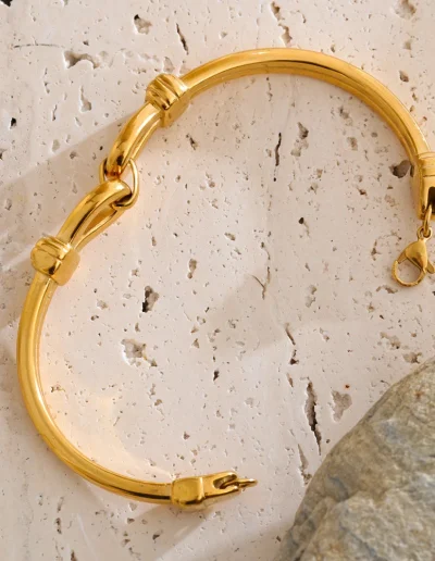 WP.Golden Knot Cuff Bracelet – Subtle Strength.9