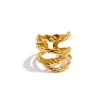 Golden Layered Void Ring – Luminous Caress