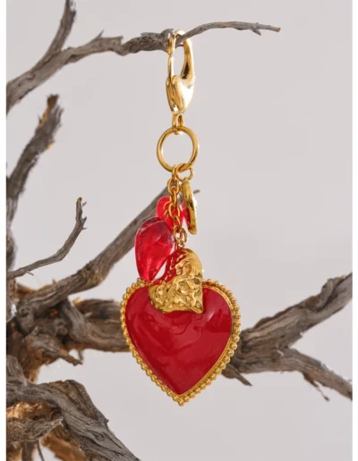 WP.Ruby Heart Drop Keychain – Love Statement.10