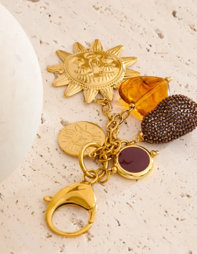 WP.Sunlit Heart Charm Keychain – Warm Expression.9