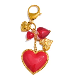WP.Ruby Heart Drop Keychain – Love Statement.14