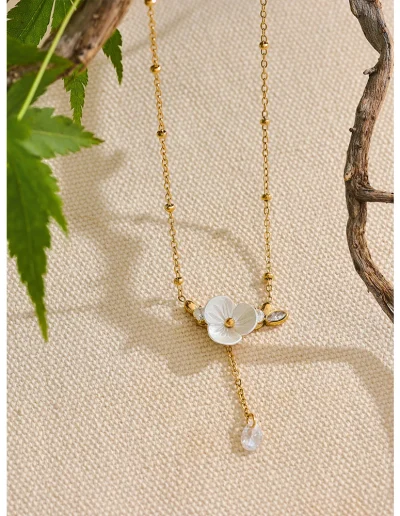 WP.Shell Flower Necklace – Sweet Romance.14