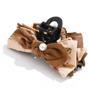 WP.Velvet Pearl Ribbon Hair Claw – Autumn Poise.8