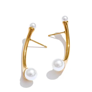 WP.Minimal Pearl Geometry Earrings – Clean Aesthetic.1