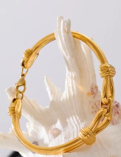 WP.Golden Knot Cuff Bracelet – Subtle Strength.11