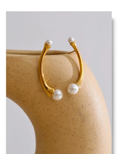 WP.Minimal Pearl Geometry Earrings – Clean Aesthetic.16