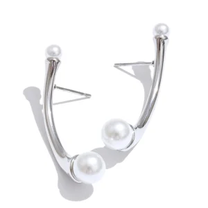WP.Minimal Pearl Geometry Earrings – Clean Aesthetic.2
