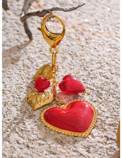 WP.Ruby Heart Drop Keychain – Love Statement.13