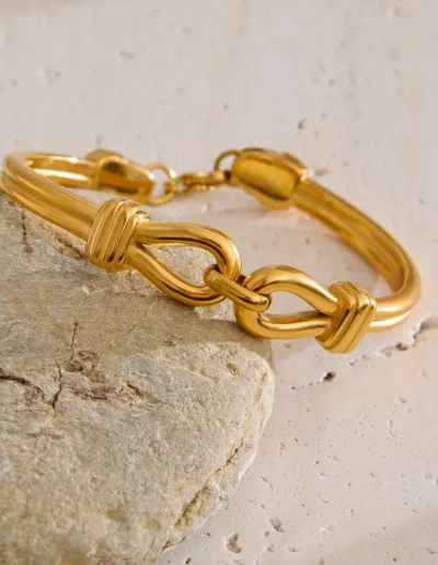 WP.Golden Knot Cuff Bracelet – Subtle Strength.12