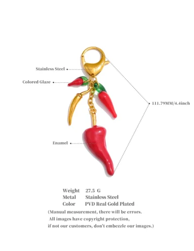 WP.Golden Heat Chilli Keychain – Playful Fire.9