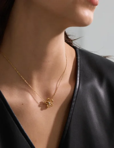 WP.Golden Springtime Bloom Necklace – Feminine Light.3