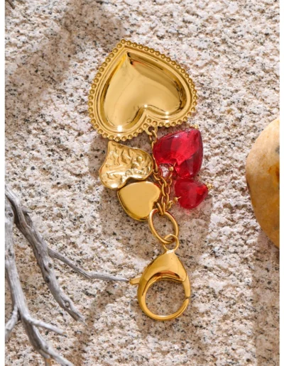 WP.Ruby Heart Drop Keychain – Love Statement.12