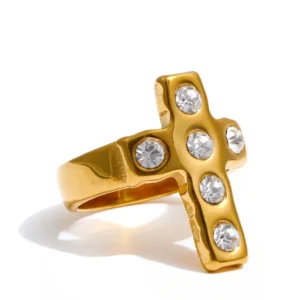 WP.Golden Crystal Cross Ring – Sacred Faith.1