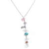Platinum Aurora Hues Drop Chain – Vibrant Poise