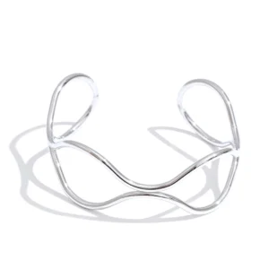 Platinum Whispered Currents Bracelet – Open Unity