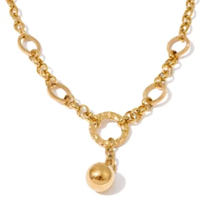 Golden Orb Essence Necklace – Pure Continuity