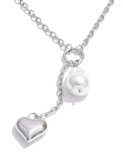 WP.Baroque Pearl Heart Necklace – Graceful Drama.14