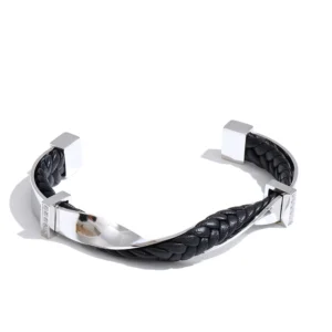 Platinum Eclipse Weave Bracelet – Magnetic Intensity