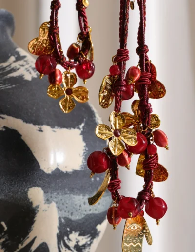WP. Golden Burgundy Amulet – Artful Ornament.13