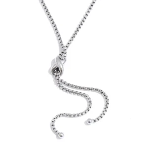 Platinum Endless Knotfall Necklace – Fluid Attraction