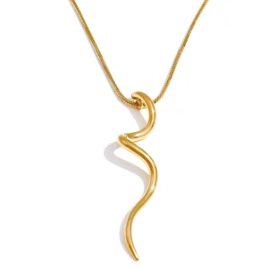 Golden Twisting Flame Necklace – Inner Enchantment
