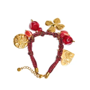 WP. Golden Burgundy Amulet – Artful Ornament.20