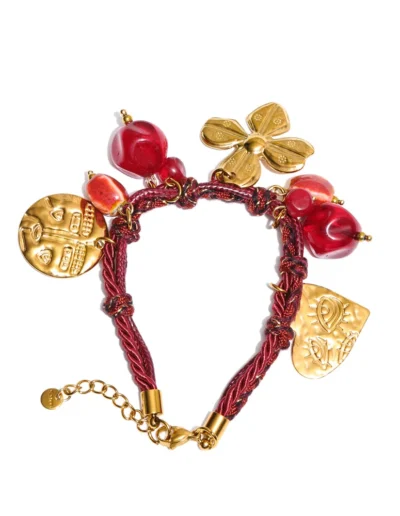 WP. Golden Burgundy Amulet – Artful Ornament.20
