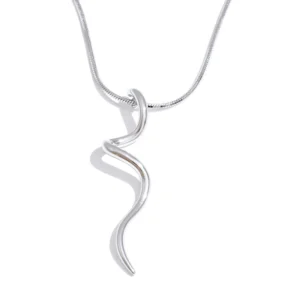 Platinum Twisting Flame Necklace – Inner Enchantment