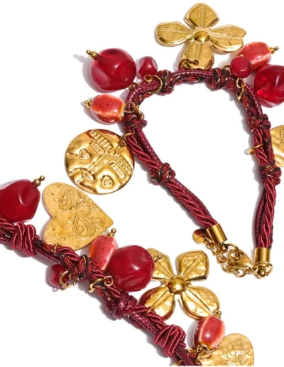 WP. Golden Burgundy Amulet – Artful Ornament.8